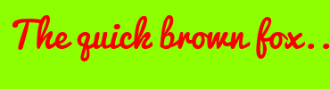 Image with Font Color F80000 and Background Color 8DFF00